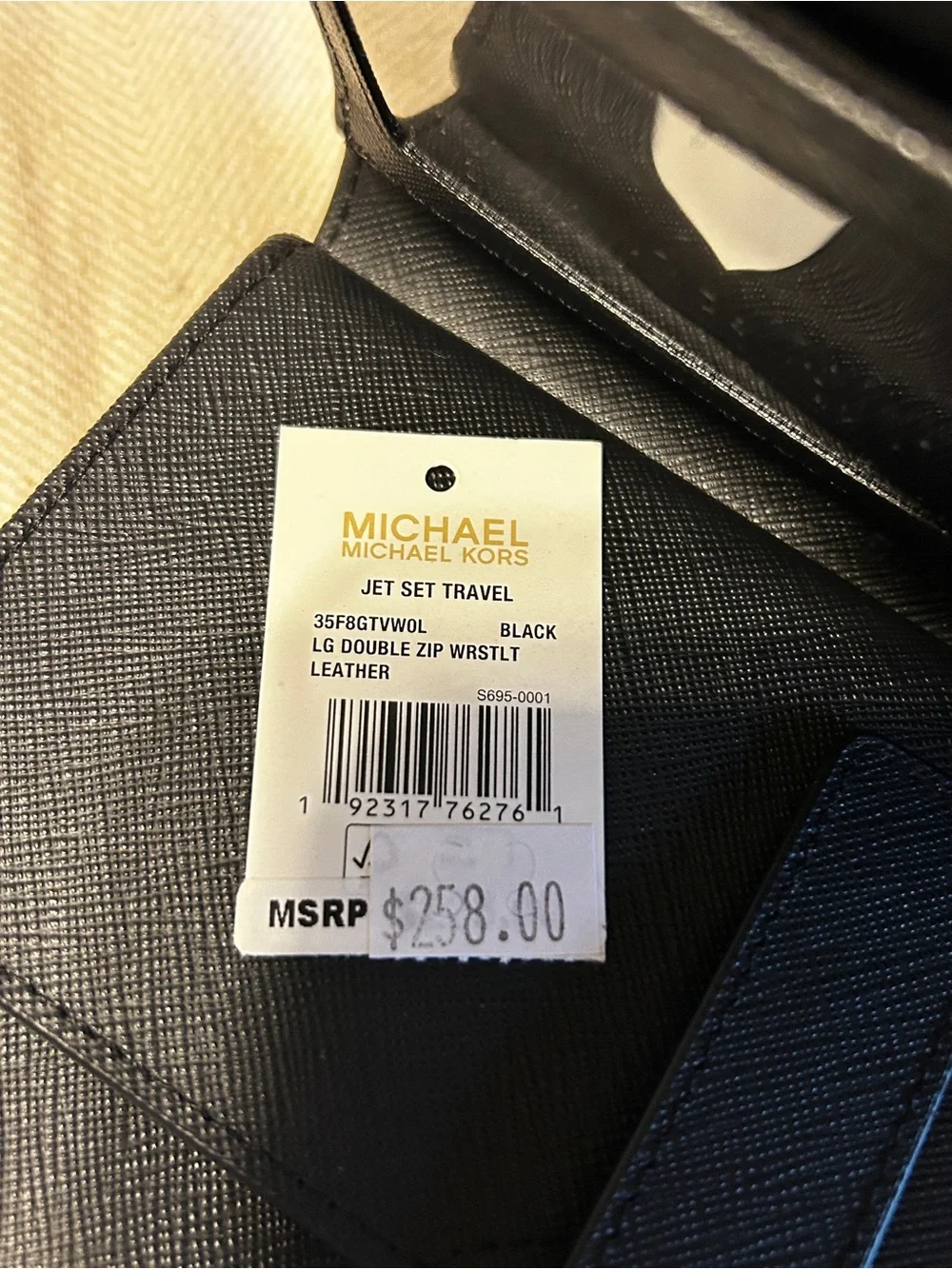 Michael Kors Black Saffiano Wristlet